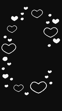 Hand-drawn heart frame animation.