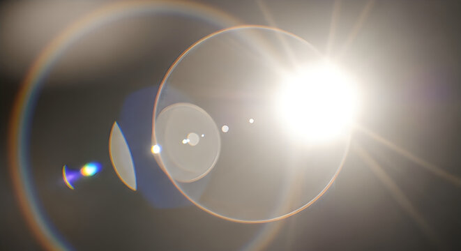 Abstract Lens Flare Circle Prism Light Effect Background
