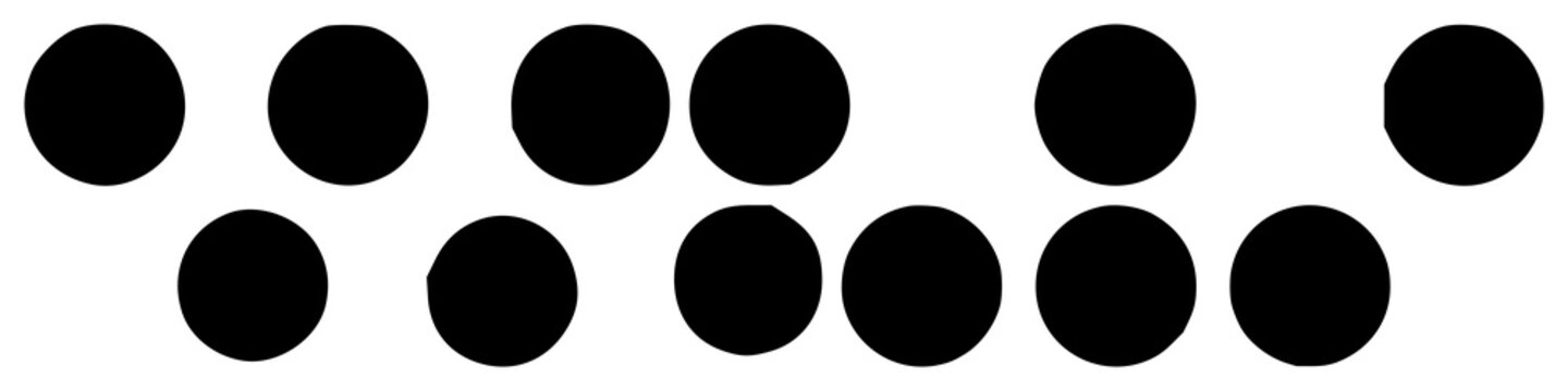 Three dots icon set with solid black icon on white background featuring user interface, navigation, menu with simple and line art