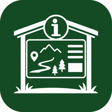 Logo panneau d'information. Randonn&eacute;es p&eacute;destres.