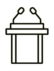 Obraz premium Podium Presentation Icon Outline Glyph Design