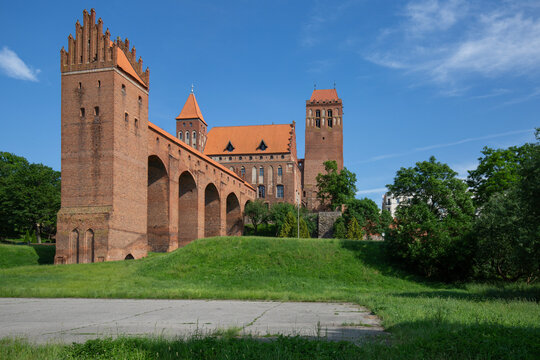 13th century medieval Kwidzyn Castle, monumental brick gothic castle, Kwidzyn, Poland