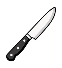 Fototapeta premium Sharp Knife Icon with Detailed Handle Vector Illustration