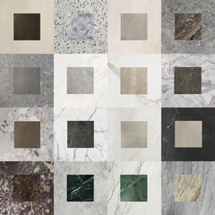 Fototapeta premium Elegant Marble & Stone Texture Mosaic Collection