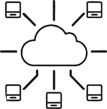 Cloud Edge Computing Network Icon Vector Illustration