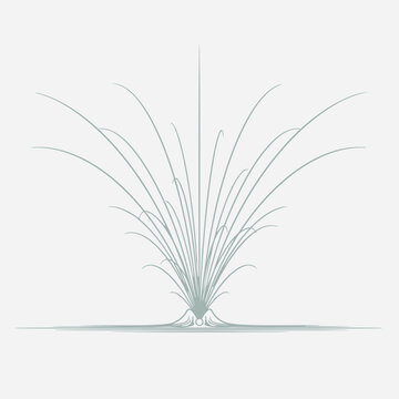 Palm tree, tropical leaf, green foliage, vector illustration, minimalist design