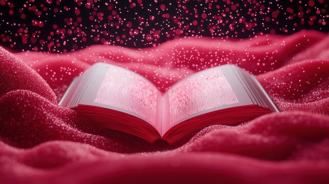 Book Data Visualization An open book surrounded by a swirling vortex of data and information, representing the limitless potential of knowledge and the digital age.