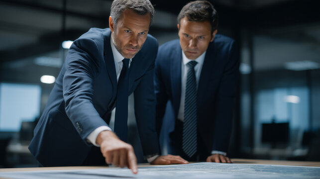 Cybersecurity policy analyst presenting risk assessment briefing to senior government executive, printed threat landscape document on table, secure office environment, government information securit