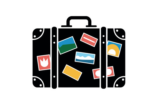 Travel Suitcase Sticker Style