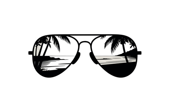 Tropical Reflection Sunglasses Art