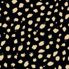 Brush Animal Spots,  Decorative seamless pattern. Repeating background. Tileable wallpaper print. © MalyskaStudio