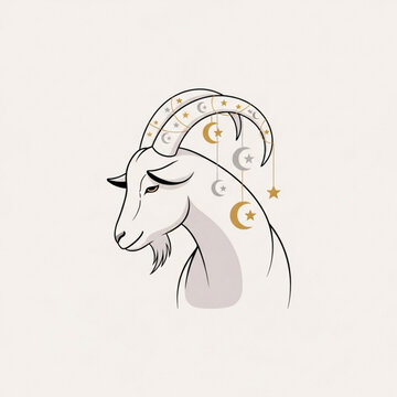 vector illustration of an abstract background eid ul adha vector  goat bakra 