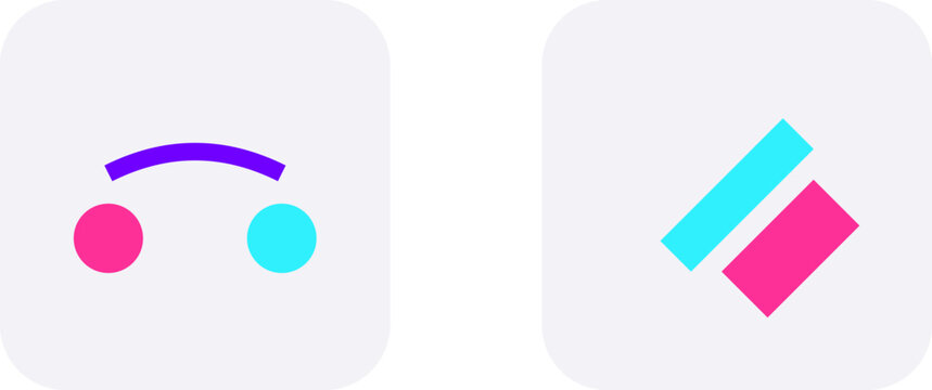 Minimalist geometric icons representing abstract legal balance and structured modern design elements in digital illustration