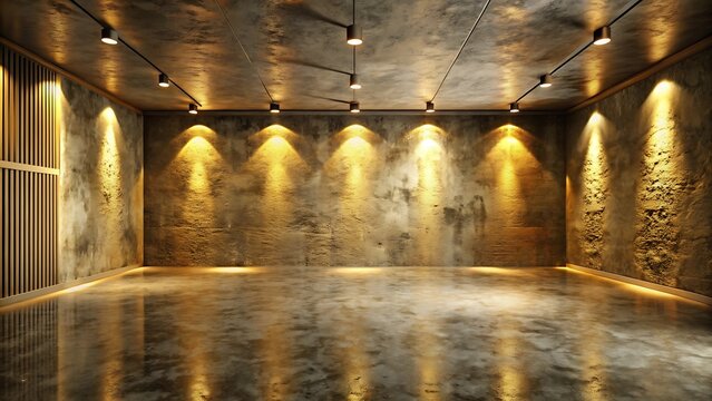 Warm indoor pool with lights illustration