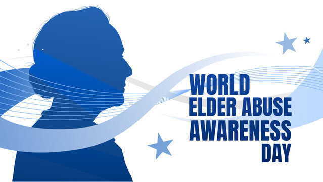 World elder abuse awareness day - banner, poster, background - vector illustration