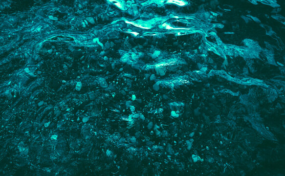 turquoise water background copy space