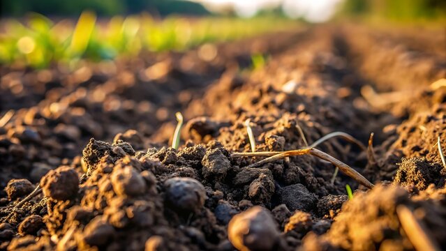 Dried brown crop field illustration