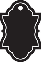 Fototapeta premium Empty Retail Tag Icon Black Minimal Design
