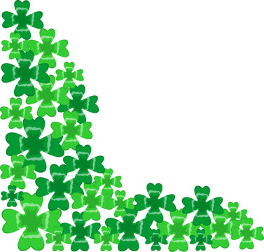 Green Clover Floral Decoration Corner