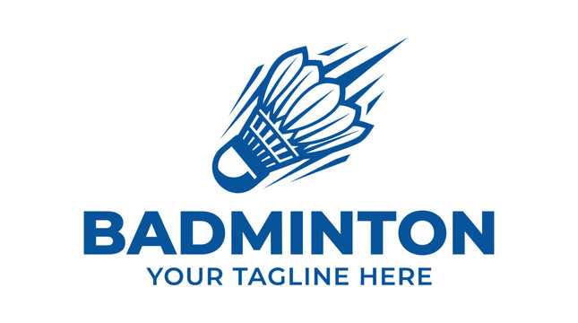 Dynamic Badminton Shuttlecock Logo Design for Sports Enthusiasts.