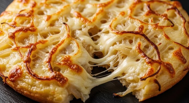 Close up of Frico Morbido, a delicious Italian cheese dish from Friuli