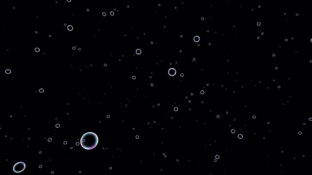 Endless bubbles on transparent background video