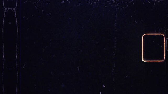 Super 8mm film leader scrolling vertically