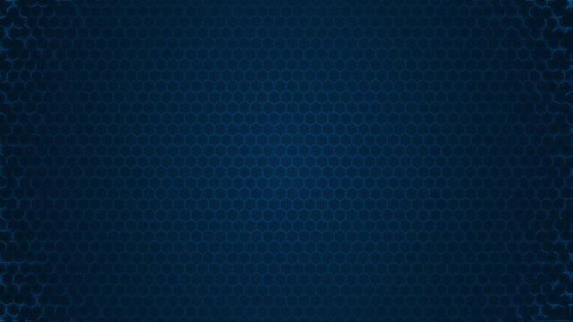 Blue Cyber Hexagon Energy Grid Motion Background Loop
