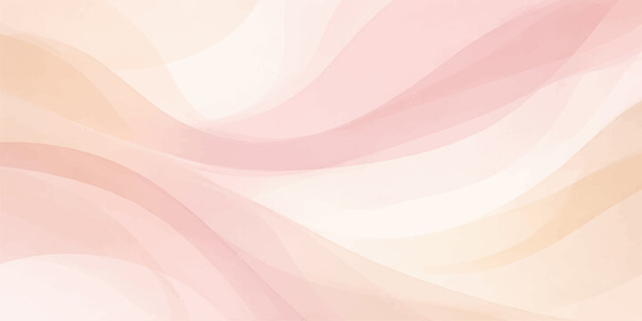 Abstract pink vector background featuring soft silk fabric textures and flowing satin wave lines in a motion design illustration