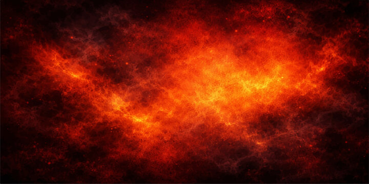 Abstract red fire background featuring an inferno of hot flames and orange smoke with dark motion energy and grunge texture design for an art backdrop