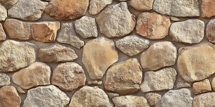 Rustic Brown Stone Masonry Featuring Textured, Weathered Stones in Varied Hues for Quality Decor