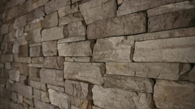 Weathered Stone Surface With Deep Crevices. High Contrast Image Of Aged Stacked Stones With Shadows