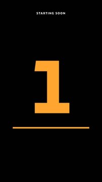 Vertical Countdown Five Seconds Orange Numbers Brutalist Editorial Style for Reels Stories