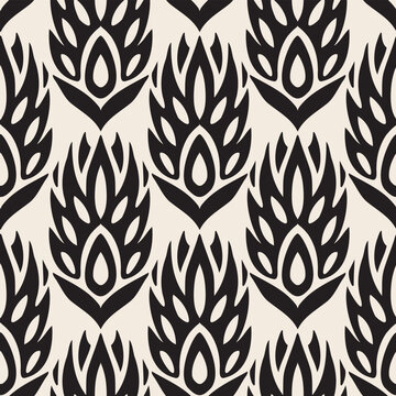 Candle Ornament, Decorative seamless pattern. Repeating background. Tileable wallpaper print.