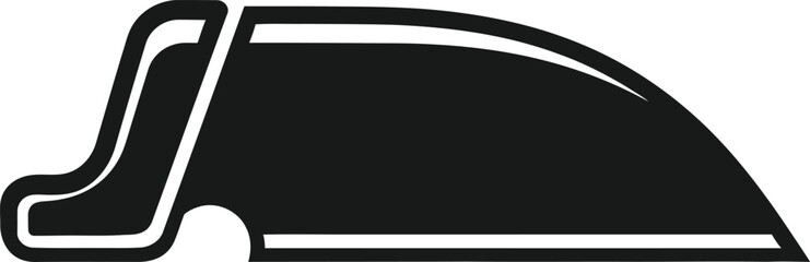 Obraz premium Black and white abstract representation of a stylized vehicle side mirror auto