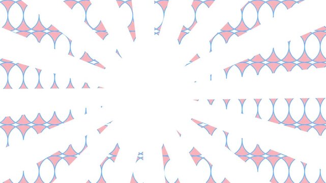 Abstract geometric pattern with radiating lines and shapes, creating a dynamic and modern visual effect.