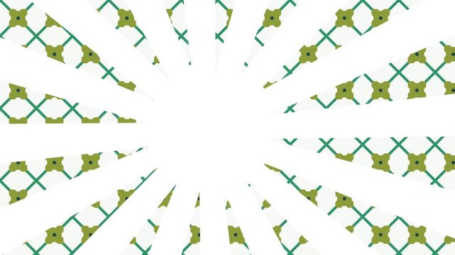 Abstract geometric pattern with radiating lines and shapes, dynamic and modern design.