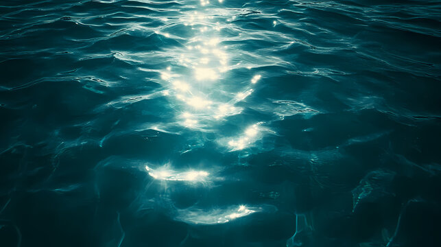 Sunlight Sparkling on Rippled Water