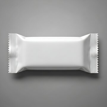 A plain rectangular snack wrapper displayed against a neutral background