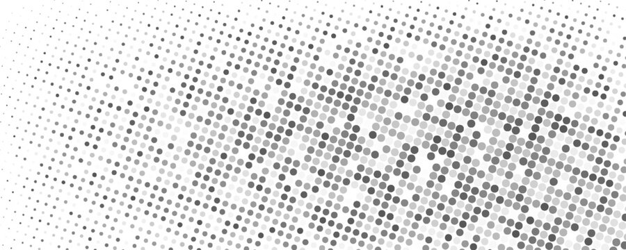 Halftone dotted abstract background. Grain gradient texture background with dots. Noise Stipple pointillism pattern. Sand, grain, grunge stipple effect. 