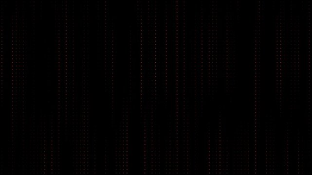 High technology animated technological background with randomly glowing dots and fading out, data information matrix animation.