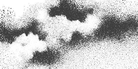 Gritty Black and White Vector Grain Texture with Speckled Noise and Distressed Stipple Effect © M2L
