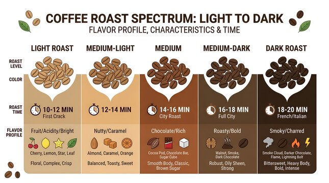 Coffee Roast Levels Spectrum Chart Guide