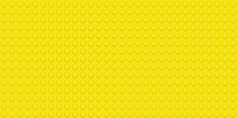 Naklejka premium Realistic yellow big Lego plastik constructor seamless background. Vector illustration