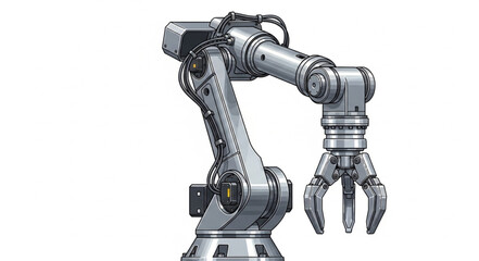 Fototapeta premium Industrial Automation Robot Arm Design