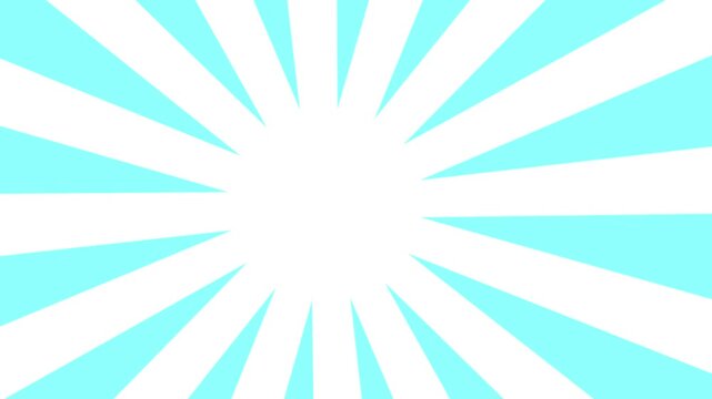 Bright Cyan and White Sunburst Background with Central White Circle.
