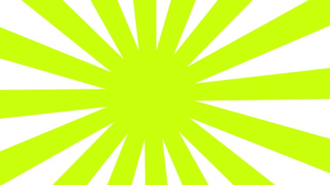 Bright Lime Green Sunburst Background with White Rays.