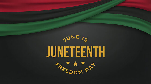 Juneteenth freedom day celebration background