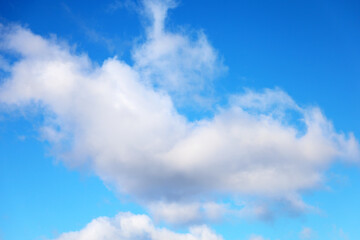 Fototapeta premium Blue sky background with white cloud
