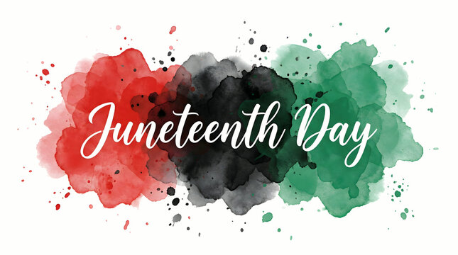 Juneteenth day celebration with watercolor background